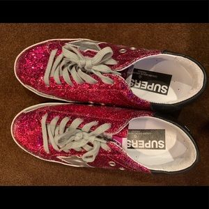 Pink Sparkle Golden Goose